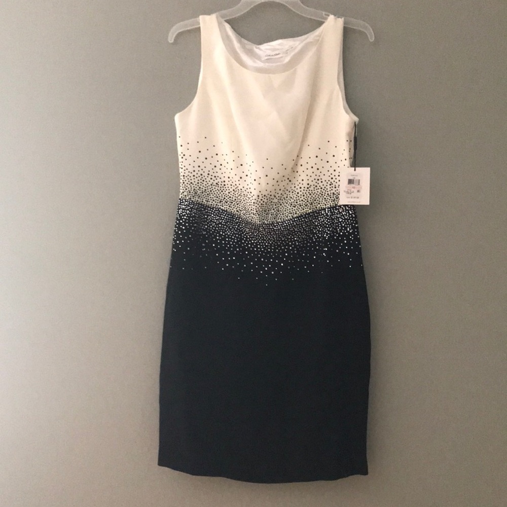 Black/White Calvin Klein Evening Dress